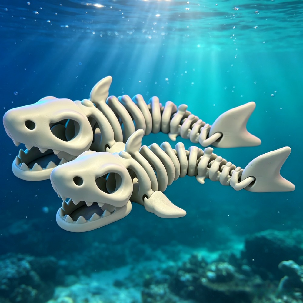 Shark Skeleton Aquarium Decor  - Aquarium Innovative Marine 评论和价格