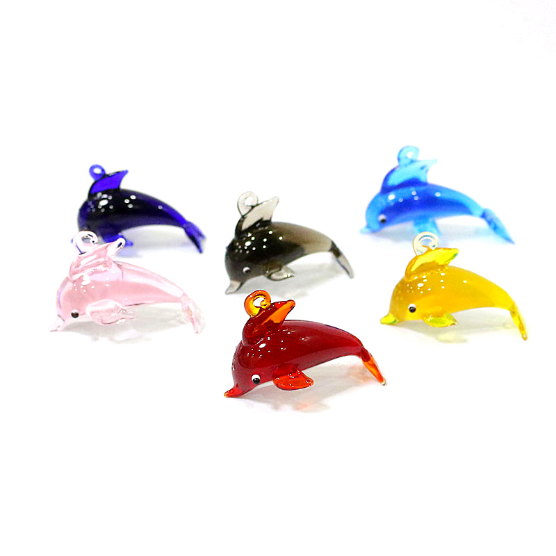 Cute Dolphin Charm Glass Penda - Marine Aquarium Design 评论和价格
