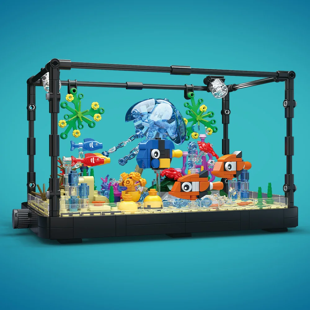 Fish Tank Building Block Set w - Marine Aquarium Aquascape 评论和价格