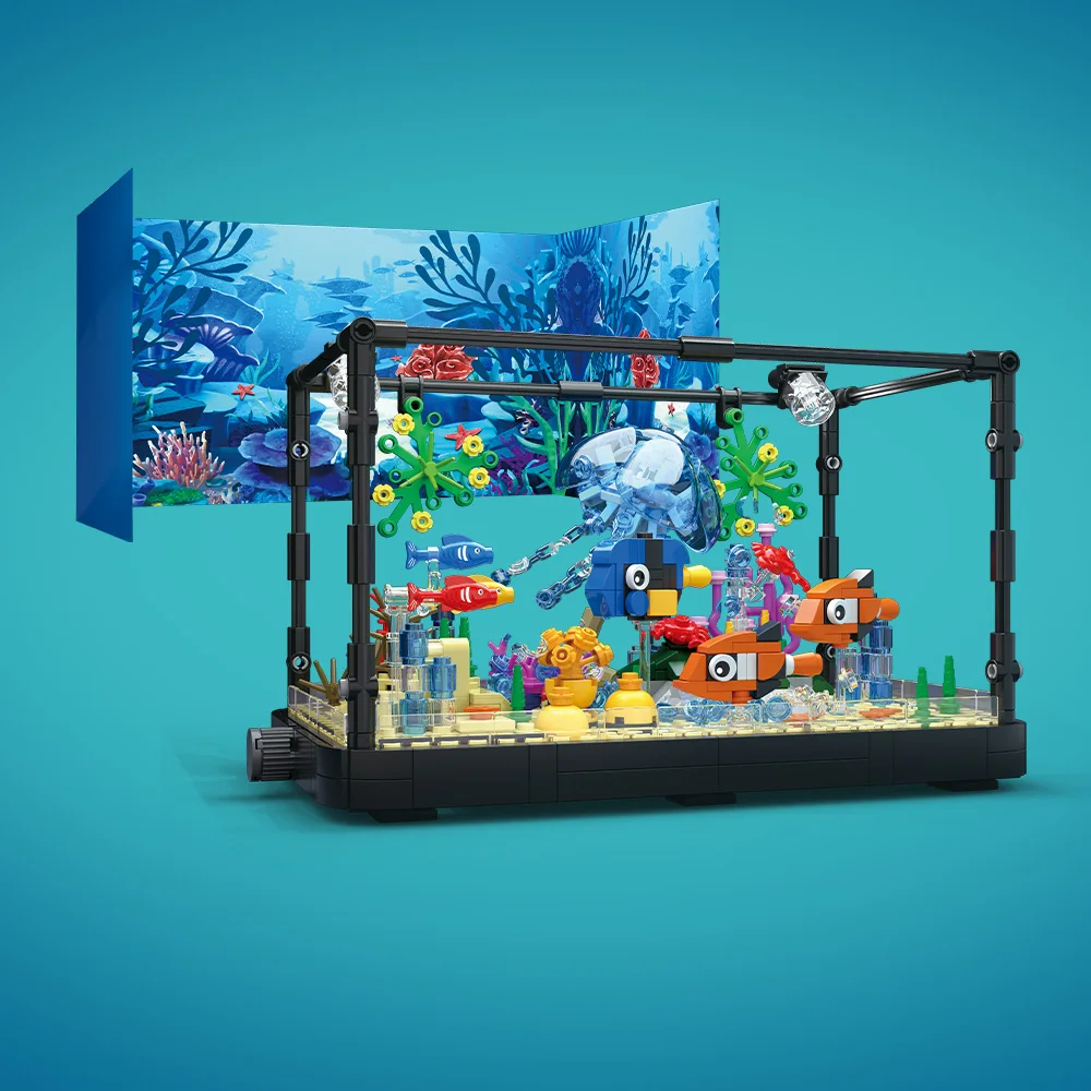 Fish Tank Building Block Set w - Marine Aquarium Aquascape 评论和价格