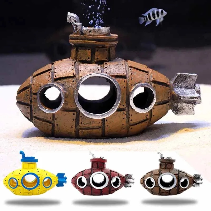 Resin Submarine Ornaments Aqua - Aquarium Innovative Marine 评论和价格