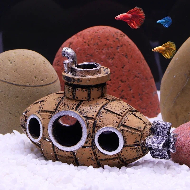 Resin Submarine Ornaments Aqua - Aquarium Innovative Marine 评论和价格