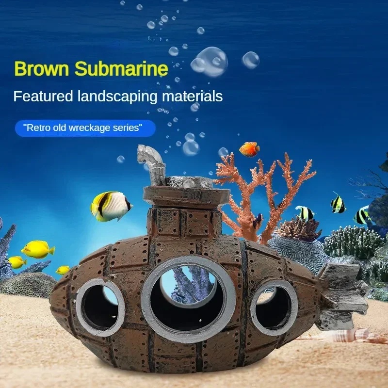 Resin Submarine Ornaments Aqua - Aquarium Innovative Marine 评论和价格